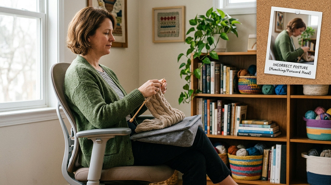 prevent-neck-shoulder-pain-knitting-crocheting