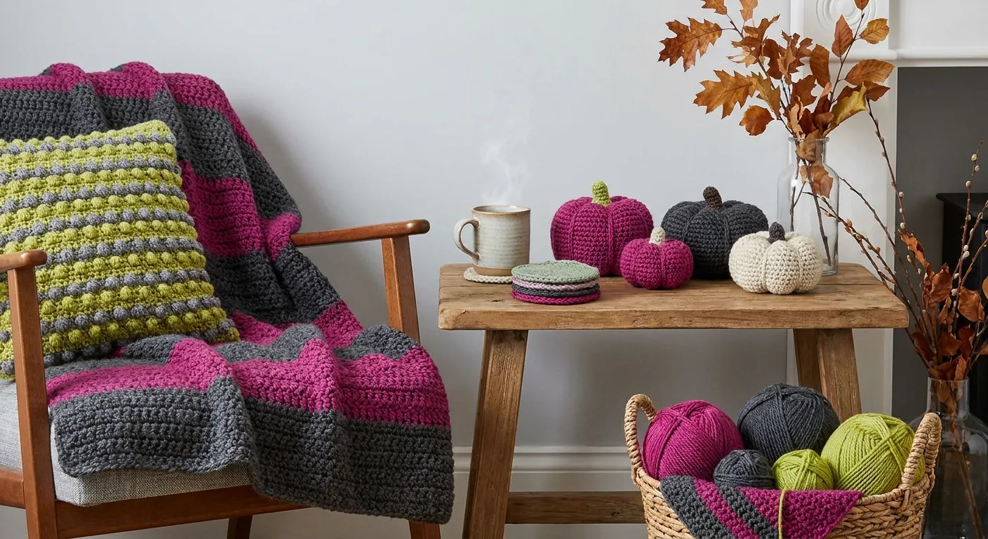 fall crochet home decor — Fall Crochet Home Decor: 10 Cozy Patterns to Welcome Autumn